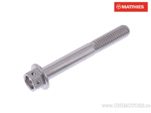 Tornillo de tapa hexagonal Pro Bolt M6 x 1.00 x 45 mm de acero inoxidable A4 Racing plateado - JM