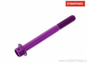 Tornillo de tapa hexagonal Pro Bolt M6 x 1.00 x 55 mm aluminio Racing violeta - JM