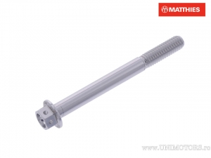 Tornillo de tapa hexagonal Pro Bolt M6 x 1.00 x 60 mm de aluminio Racing plateado - JM
