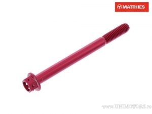 Tornillo de tapa hexagonal Pro Bolt M6 x 1.00 x 70 mm aluminio Racing rojo - JM
