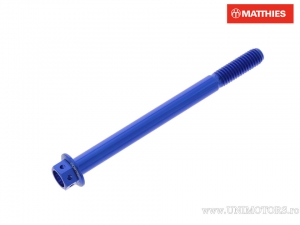 Tornillo de tapa hexagonal Pro Bolt M6 x 1.00 x 75 mm aluminio Racing azul - JM