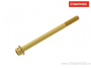 Tornillo de tapa hexagonal Pro Bolt M6 x 1.00 x 75 mm de aluminio Racing dorado - JM