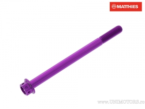 Tornillo de tapa hexagonal Pro Bolt M6 x 1.00 x 80 mm aluminio Racing violeta - JM