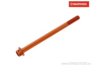 Tornillo de tapa hexagonal Pro Bolt M6 x 1.00 x 85 mm aluminio Racing naranja - JM