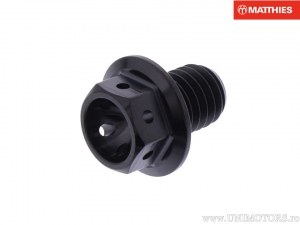 Tornillo de tapa hexagonal Pro Bolt M8 x 1.25 x 10 mm Titanio Racing negro - JM