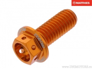 Tornillo de tapa hexagonal Pro Bolt M8 x 1.25 x 20 mm aluminio Racing naranja - JM