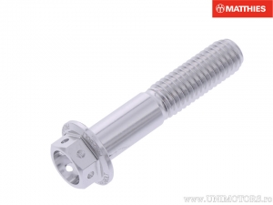 Tornillo de tapa hexagonal Pro Bolt M8 x 1.25 x 40 mm aluminio Racing plateado - JM