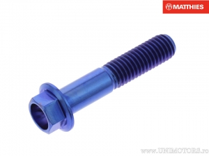 Tornillo de tapa hexagonal Pro Bolt M8 x 1.25 x 40 mm titanio azul - JM