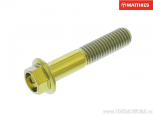 Tornillo de tapa hexagonal Pro Bolt M8 x 1.25 x 40 mm titanio dorado - JM