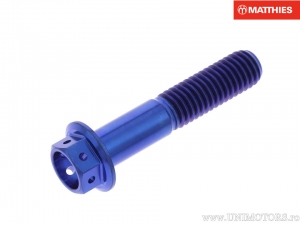 Tornillo de tapa hexagonal Pro Bolt M8 x 1.25 x 40 mm titanio Racing azul - JM