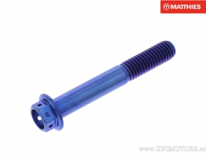Tornillo de tapa hexagonal Pro Bolt M8 x 1.25 x 55 mm Titanio Racing Azul - JM