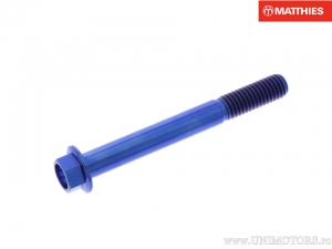 Tornillo de tapa hexagonal Pro Bolt M8 x 1.25 x 70 mm titanio azul - JM