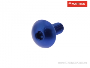 Tornillo de tapa Pro Bolt M5 x 0.80 x 12 mm de aluminio azul - JM