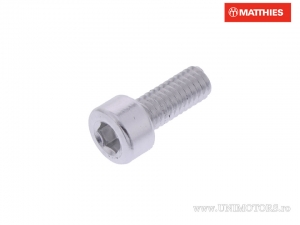 Tornillo de tapa redonda Pro Bolt M4 x 0.70 x 10 mm aluminio plateado - JM