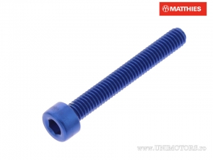 Tornillo de tapa redonda Pro Bolt M4 x 0.70 x 30 mm aluminio azul - JM