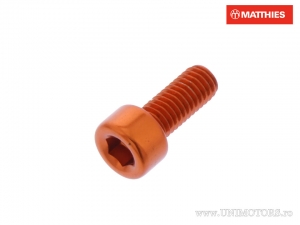 Tornillo de tapa redonda Pro Bolt M5 x 0.80 x 12 mm aluminio naranja - JM