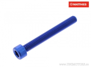 Tornillo de tapa redonda Pro Bolt M5 x 0.80 x 40 mm Aluminio Azul - JM