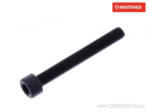 Tornillo de tapa redonda Pro Bolt M5 x 0.80 x 40 mm de aluminio negro - JM