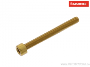 Tornillo de tapa redonda Pro Bolt M6 x 1.00 x 55 mm aluminio dorado - JM