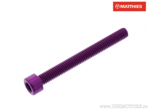 Tornillo de tapa redonda Pro Bolt M6 x 1.00 x 55 mm aluminio violeta - JM