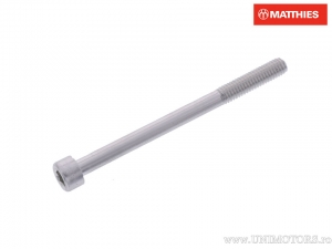 Tornillo de tapa redonda Pro Bolt M6 x 1.00 x 75 mm aluminio plateado - JM