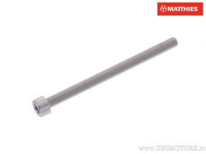Tornillo de tapa redonda Pro Bolt M6 x 1.00 x 80 mm aluminio plateado - JM