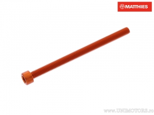 Tornillo de tapa redonda Pro Bolt M6 x 1.00 x 85 mm aluminio naranja - JM