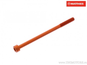 Tornillo de tapa redonda Pro Bolt M6 x 1.00 x 95 mm aluminio naranja - JM