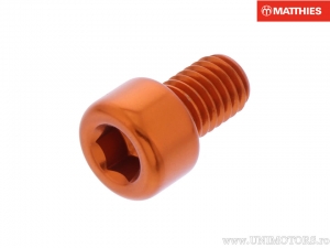 Tornillo de tapa redonda Pro Bolt M8 x 1.25 x 12 mm aluminio naranja - JM