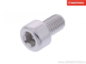 Tornillo de tapa redonda Pro Bolt M8 x 1.25 x 12 mm aluminio plateado - JM