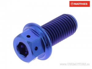 Tornillo hexagonal doble Pro Bolt M10 x 1.25 x 20 mm titan Racing azul - JM