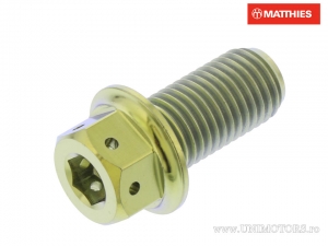 Tornillo hexagonal doble Pro Bolt M10 x 1.25 x 20 mm titan Racing dorado - JM