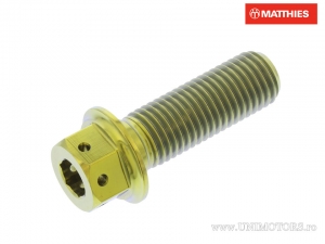 Tornillo hexagonal doble Pro Bolt M10 x 1.25 x 30 mm titan Racing dorado - JM
