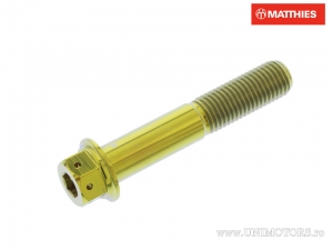 Tornillo hexagonal doble Pro Bolt M10 x 1.25 x 55 mm titan Racing dorado - JM