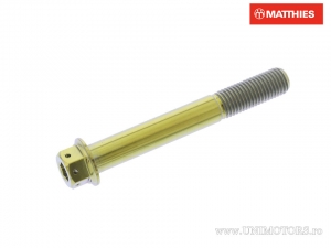 Tornillo hexagonal doble Pro Bolt M10 x 1.25 x 75 mm Titanio Racing Oro - JM
