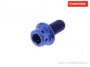 Tornillo hexagonal doble Pro Bolt M5 x 0.80 x 10 mm titan Racing azul - JM