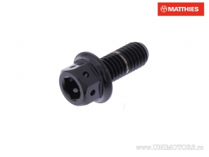 Tornillo hexagonal doble Pro Bolt M5 x 0.80 x 12 mm titanio Racing negro - JM