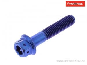 Tornillo hexagonal doble Pro Bolt M5 x 0.80 x 25 mm titan Racing azul - JM