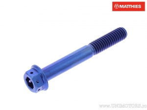 Tornillo hexagonal doble Pro Bolt M6 x 1.00 x 45 mm titan Racing azul - JM