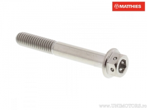 Tornillo hexagonal doble Pro Bolt M6 x 1.00 x 45 mm titanio Racing plateado - JM