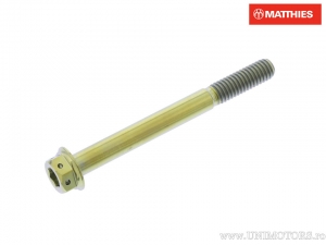 Tornillo hexagonal doble Pro Bolt M6 x 1.00 x 60 mm titan Racing dorado - JM