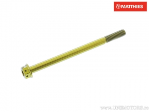 Tornillo hexagonal doble Pro Bolt M6 x 1.00 x 80 mm titan Racing dorado - JM
