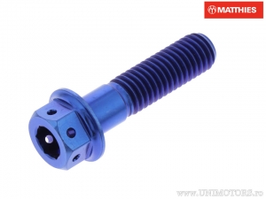 Tornillo hexagonal doble Pro Bolt M8 x 1.25 x 32 mm titan Racing azul - JM