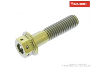 Tornillo hexagonal doble Pro Bolt M8 x 1.25 x 32 mm titan Racing oro - JM