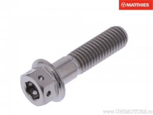 Tornillo hexagonal doble Pro Bolt M8 x 1.25 x 32 mm titan Racing plateado - JM