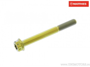 Tornillo hexagonal dual Pro Bolt M6 x 1.00 x 55 mm titan Racing dorado - JM