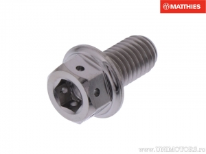 Tornillo hexagonal dual Pro Bolt M8 x 1.25 x 15 mm titanio Racing plateado - JM