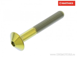 Tornillo tapa bomba Pro Bolt M5 x 0.80 x 35 mm titanio dorado - JM