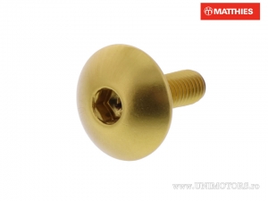 Tornillo tapa Pro Bolt M5 x 0.80 x 16 mm aluminio dorado - JM