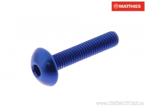 Tornillo tapa Pro Bolt M5 x 0.80 x 25 mm aluminio azul - JM